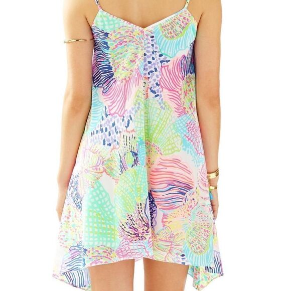 NEW Lilly Pulitzer Clara Silk Slip Dress in Roar of the Seas Print Size SMALL - Picture 7 of 7